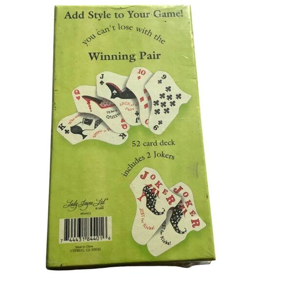 Vtg 2005 Lady Jayne Ltd Disco Wedge Shoes Playing Cards 52 Card Deck Joker NEW - Picture 4 of 5